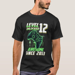 T-shirt Niveau 12 Débloqué Incroyable Depuis Anniversaire 