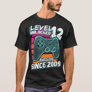 T-shirt Niveau 12 Déverrouillé Awesome 2009 jeu vidéo 12th