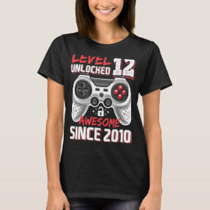 T-shirt Niveau 12 Déverrouillé Awesome 2010 jeu vidéo 12th
