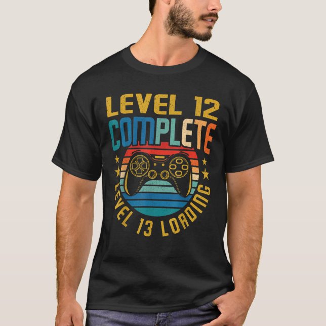 T-shirt Niveau 12 Niveau complet 13 Chargement 12e anniver (Devant)