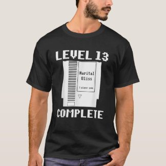 T-shirt Niveau 13 Couples graphiques complets 13e Mariage 
