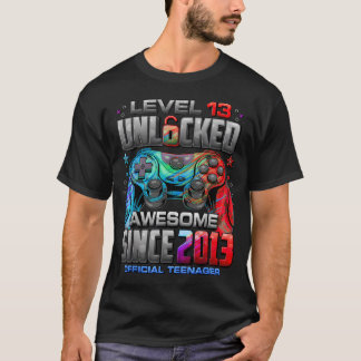 T-shirt Niveau 13 Débloqué Incroyable Depuis 2013 13Ème