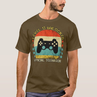 T-shirt Niveau 13 Déverrouillé 13e cadeau d'anniversaire v