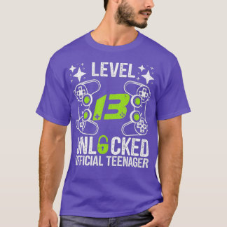 T-shirt Niveau 13 Déverrouillé 13e cadeau d'anniversaire v