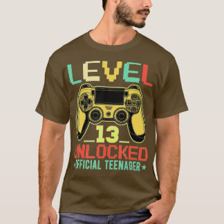 T-shirt Niveau 13 Déverrouillé 13e cadeau d'anniversaire v