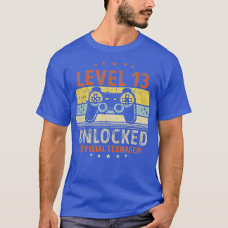 T-shirt Niveau 13 Déverrouillé 13e cadeau d'anniversaire v