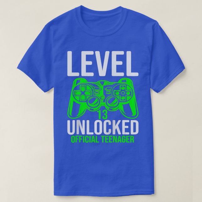 T-shirt Niveau 13 Déverrouillé 13e cadeau d'anniversaire v (Design devant)