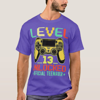 T-shirt Niveau 13 Déverrouillé 13e cadeau d'anniversaire v