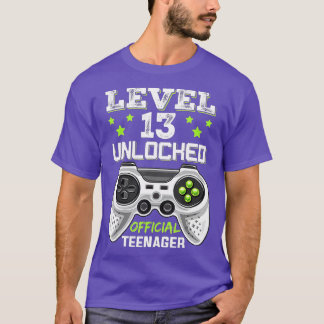 T-shirt Niveau 13 Déverrouillé 13e cadeau d'anniversaire v