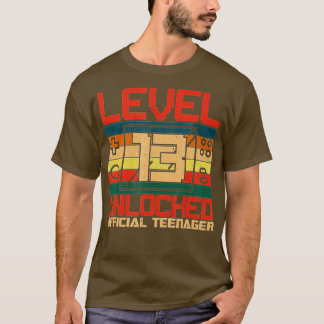 T-shirt Niveau 13 Déverrouillé 13e cadeau d'anniversaire v