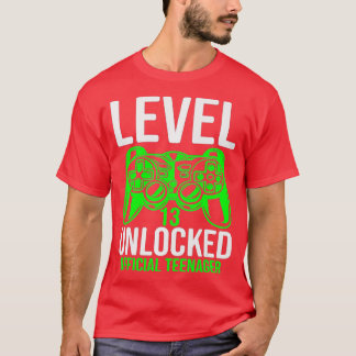 T-shirt Niveau 13 Déverrouillé 13e cadeau d'anniversaire v