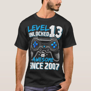 T-shirt Niveau 13 Déverrouillé Awesome 2007 jeu vidéo 13th