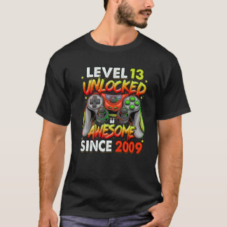 T-shirt Niveau 13 Déverrouillé Étonnant Depuis 2009 13E An