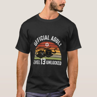 T-shirt Niveau 13 Déverrouillé Officiel 13E Bar Juif Mitzv