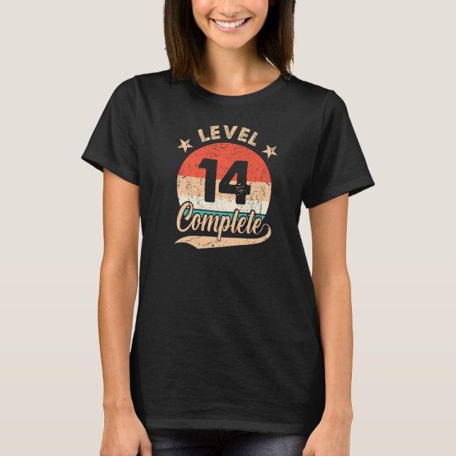 T-shirt Niveau 14 Complet Rétro 14e anniversaire Mariage F (Devant)