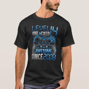 T-shirt Niveau 14 Déverrouillé stupéfiant depuis 2008 14e