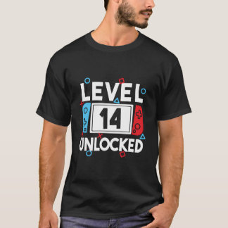 T-shirt Niveau 14 Jeu Vidéo 14E Anniversaire Jeu B