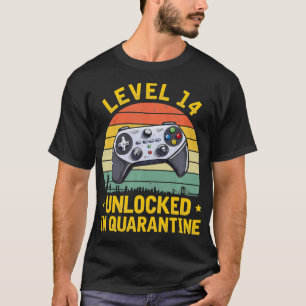 T-shirt Niveau 14 Jeu vidéo déverrouillé 14e anniversaire