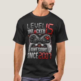 T-shirt Niveau 15 déverrouillé stupéfiant depuis 2007 15e 