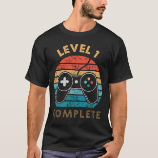 T-shirt Niveau 1 Gamer complet Cadeau d'anniversaire