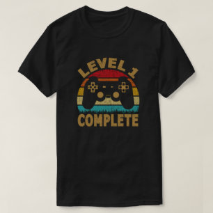 T-shirt Niveau 1 Jeu vidéo complet 1er anniversaire