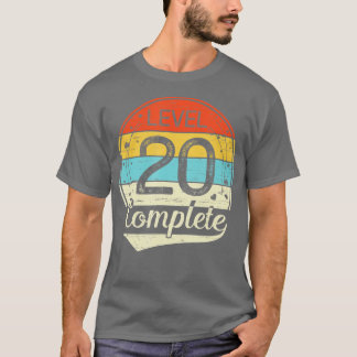 T-shirt Niveau 20 Complet 20e anniversaire Mariage Cadeau