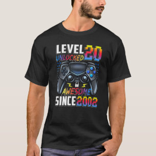 T-shirt Niveau 20 déverrouillé stupéfiant depuis 2002 20e 