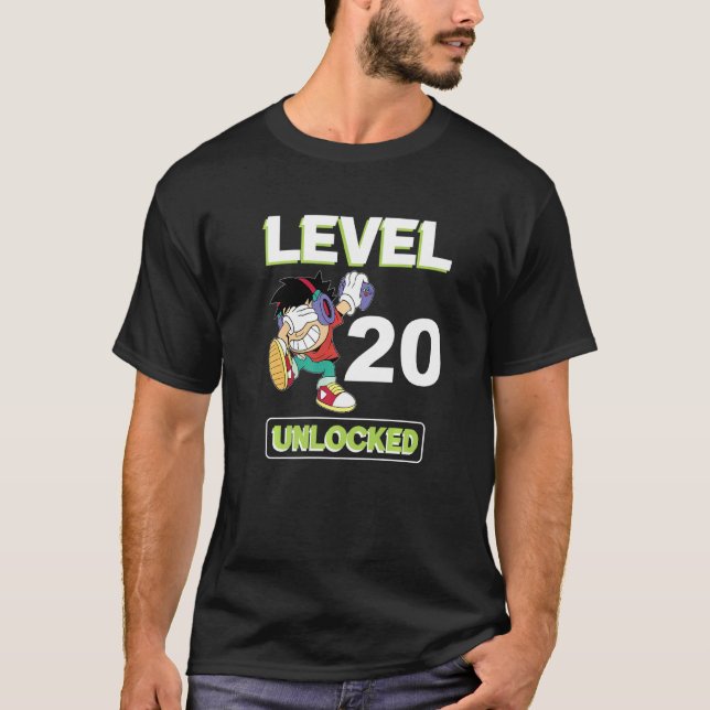 T-shirt Niveau 20 Premium déverrouillé (Devant)