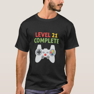 T-shirt Niveau 21 Complet - 21ème Anniversaire Jeu Vidéo D