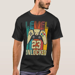 T-shirt Niveau 23 débloqué   Joueur vidéo 23e anniversaire