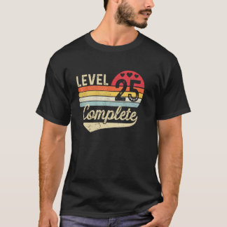 T-shirt Niveau 25 Terminé 25e anniversaire de mariage 25 a