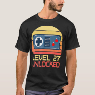 T-shirt Niveau 27 Déverrouillé 27e cadeau anniversaire Mil