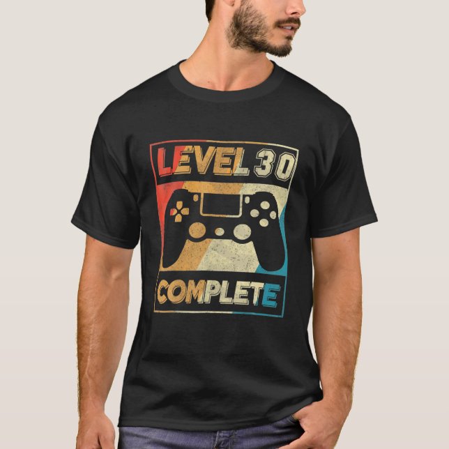 T-shirt Niveau 30 Complet T 30E Vidéo Gamer 1991 Hommes Fe (Devant)