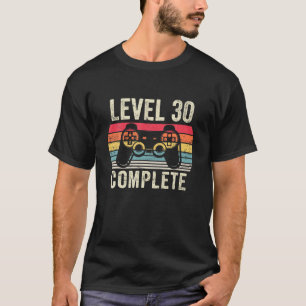 T-shirt Niveau 30 Jeu vidéo complet de chemise 30e anniver
