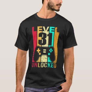 T-shirt Niveau 31 Déverrouillé Funny Video Gamer 31e Anniv