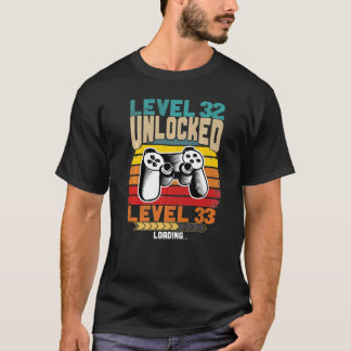 T-shirt Niveau 32 Niveau déverrouillé 33 Âge de chargement
