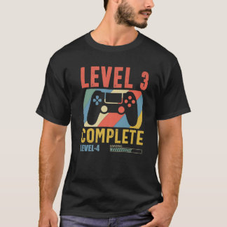 T-shirt Niveau 3 Gamer Complet Funny 3 ans Mariage Anniv