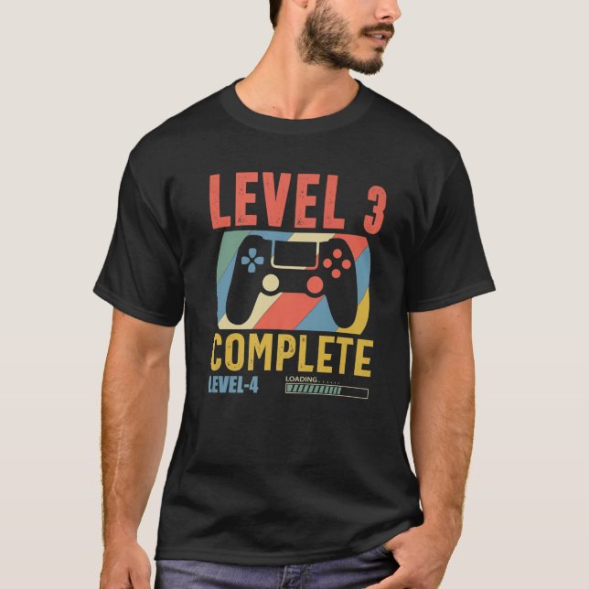 T-shirt Niveau 3 Gamer Complet Funny 3 ans Mariage Anniv (Devant)