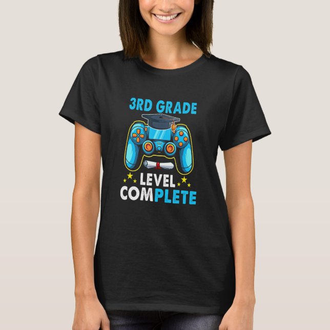 T-shirt Niveau 3e année Complet classe Jeu vidéo Senior 2 (Devant)