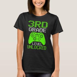 T-shirt Niveau 3e Débloqué Jeu Vidéo Garçons Retour À S