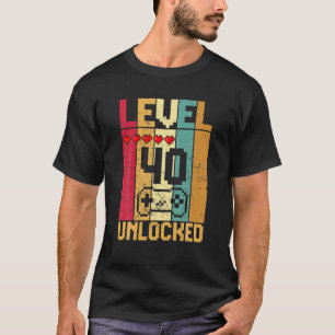T-shirt Niveau 40 Déverrouillé Awesome 1982 Jeu Vidéo 40Th
