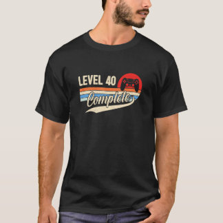 T-shirt Niveau 40 Terminer 40 Anniversaire Mariage Pour Lu