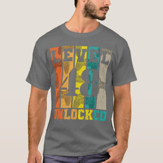 T-shirt Niveau 48 Débloqué 48e Anniversaire Jeux Joueur Ga