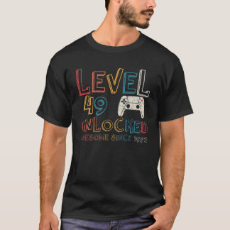 T-shirt Niveau 49 Déverrouillé Étonnant Depuis 1972 Vintag