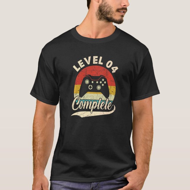 T-shirt Niveau 4 Aniversaire du 4e Mariage pour son H (Devant)