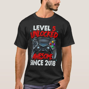 T-shirt Niveau 5 déverrouillé stupéfiant depuis 2018 5e an