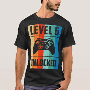 T-shirt Niveau 6 Anniversaire Garçon 6 ans Jeux Vidéo Cade
