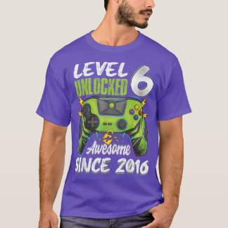 T-shirt Niveau 6 Déverrouillé impressionnant 2016 6e anniv