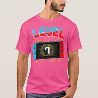 T-shirt Niveau 7 Déverrouillé 7e anniversaire Gig Vidéo Ca