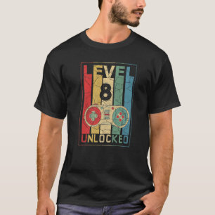 T-shirt Niveau 8 Déverrouillé 8ème anniversaire Shirday Vi